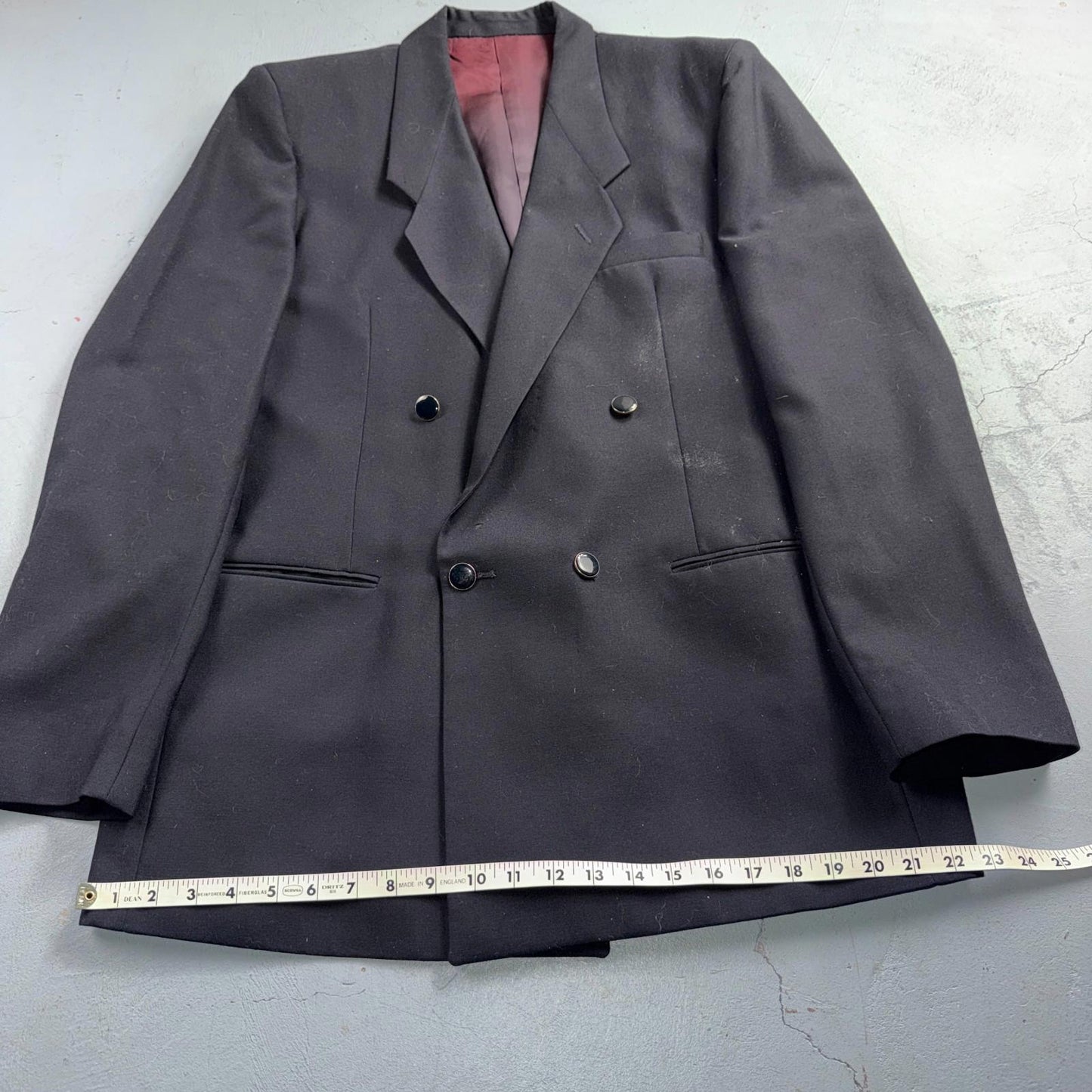 MASCIARELLI MODA DEL MONDO Pure Wool Suit Double Breast Jacket Vintage 80s
