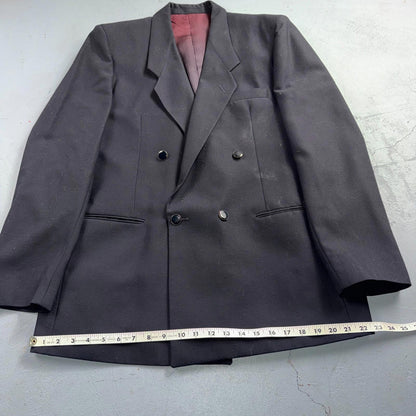 MASCIARELLI MODA DEL MONDO Pure Wool Suit Double Breast Jacket Vintage 80s