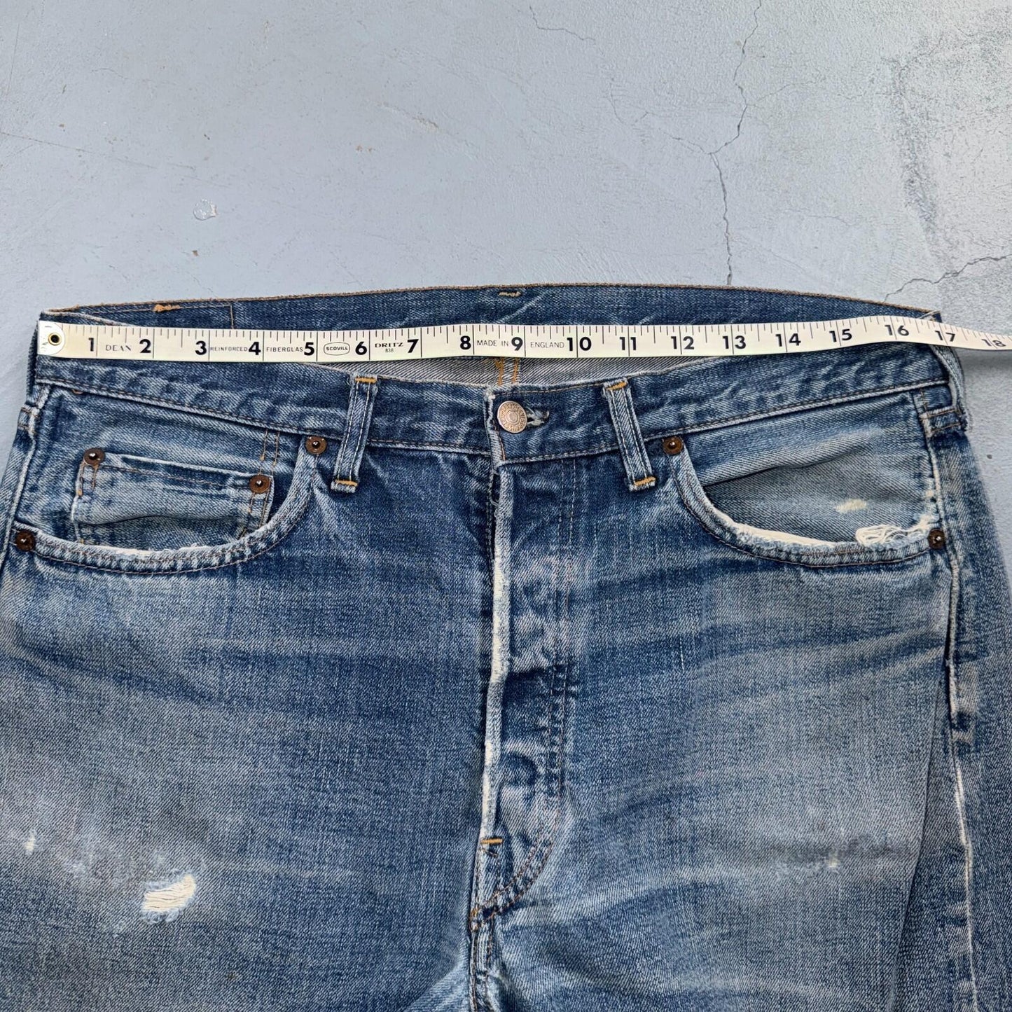 Levis 501 Big E Vintage 60s Redline Selvedge USA XX 1960s Jeans 36x32 Act 34x29