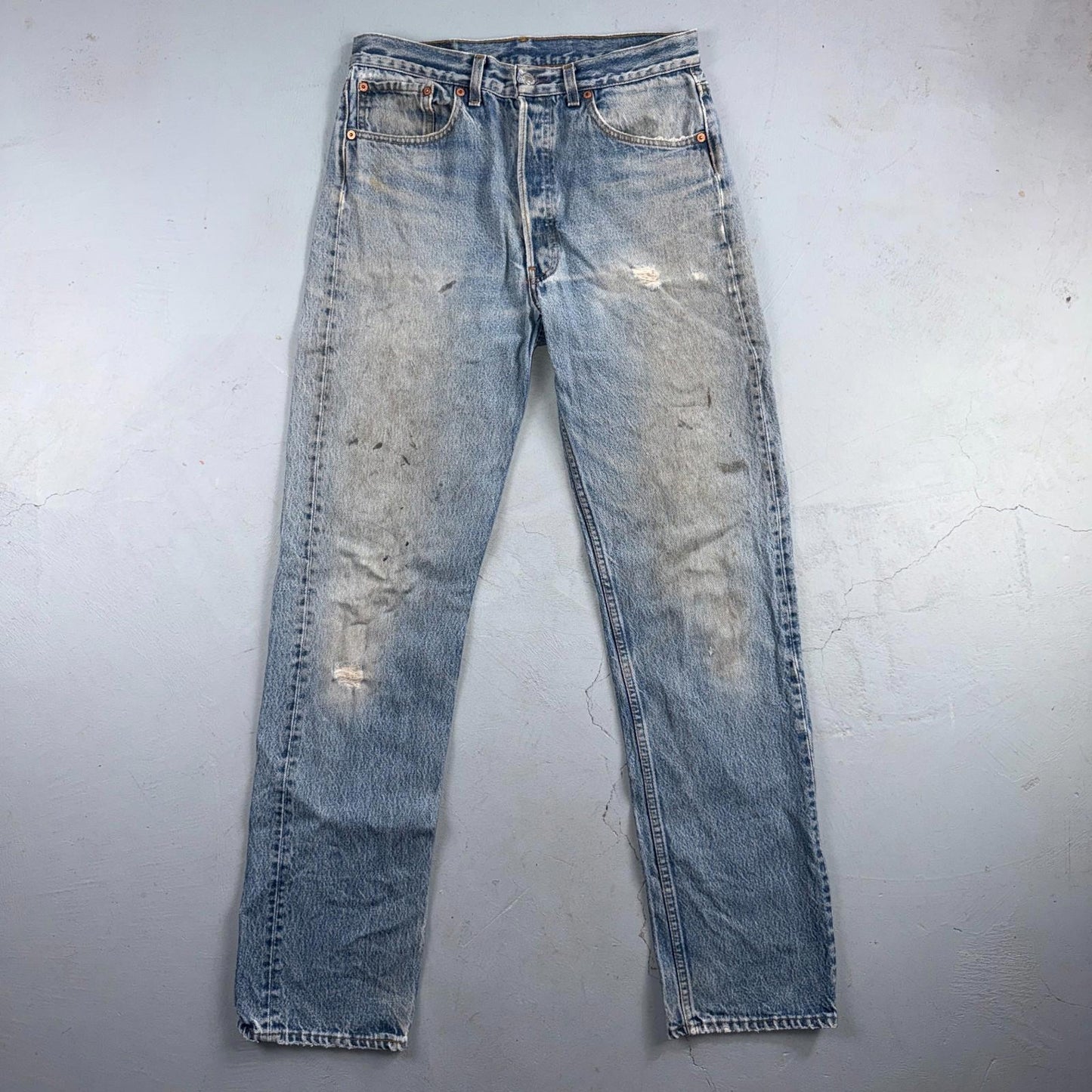 Levis 501 Vintage 80s USA XX Straight Leg Jeans Blue Med Wash 34x38 Act 31x33