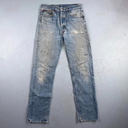 Levis 501 Vintage 80s USA XX Straight Leg Jeans Blue Med Wash 34x38 Act 31x33