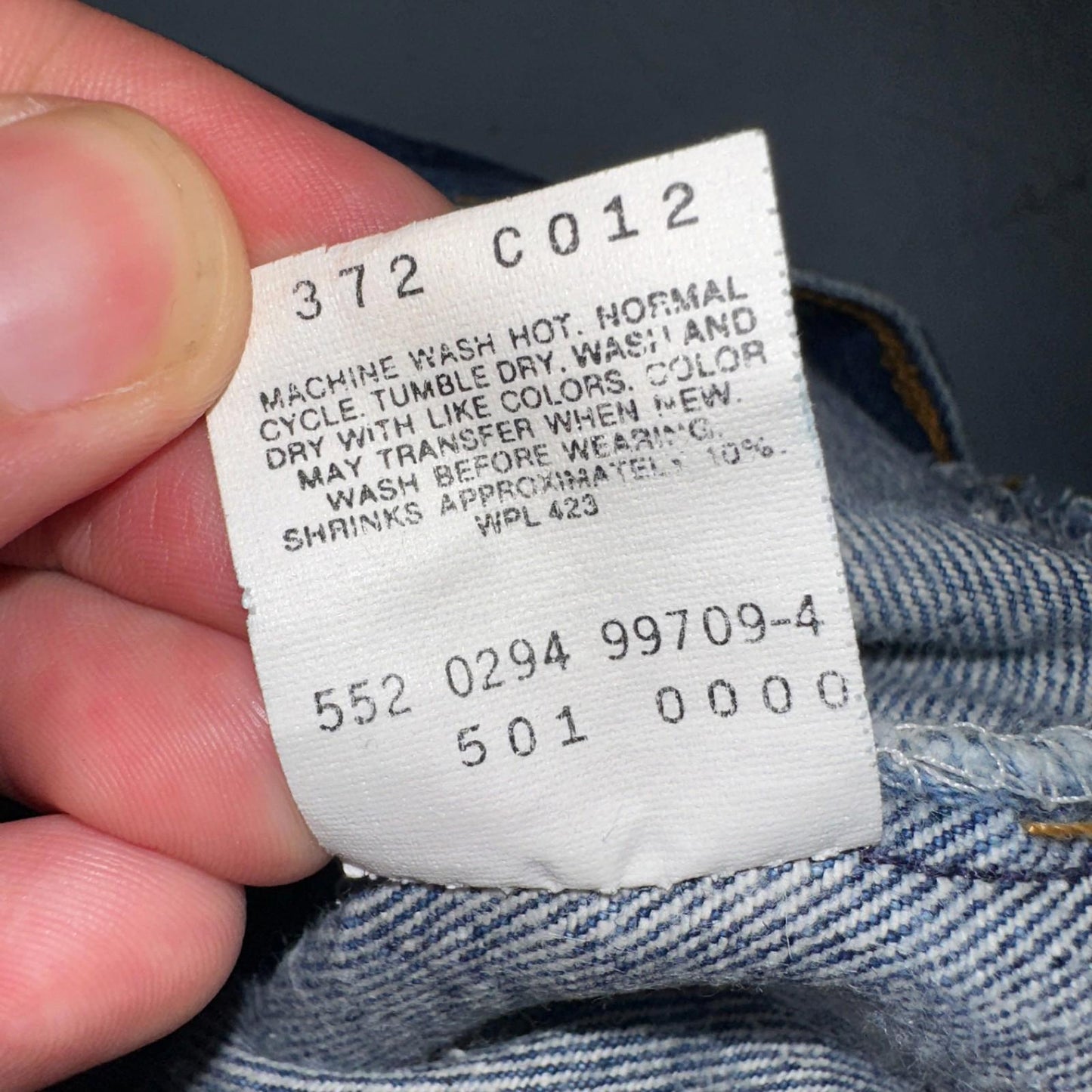 Levis 501 Vintage 80s USA XX Straight Leg Jeans Blue Med Wash 42x33 Act 37x28