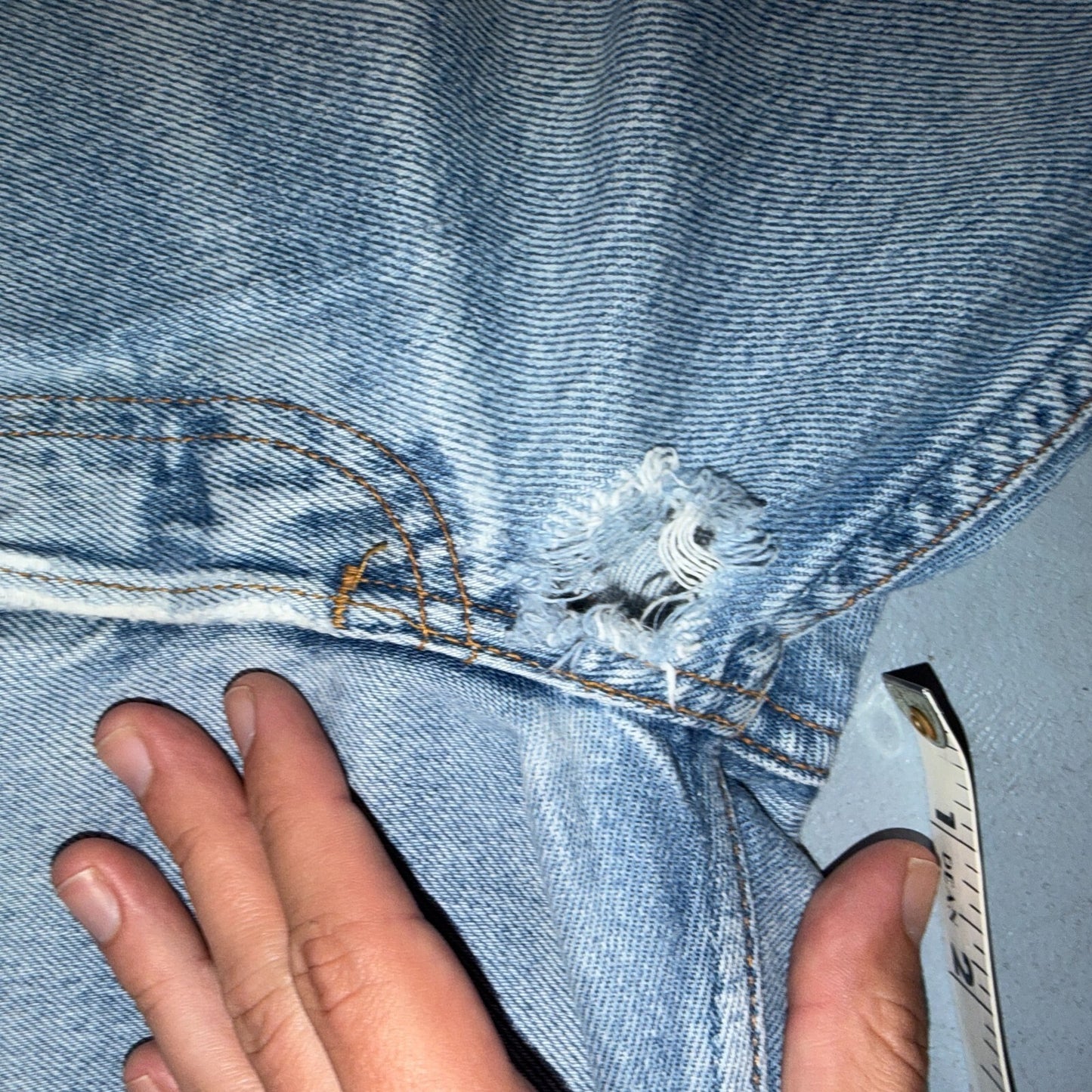 Levis 501 Vintage 90s Y2K XX Straight Leg Jeans Blue Light Wash 31x34 Act 29x29