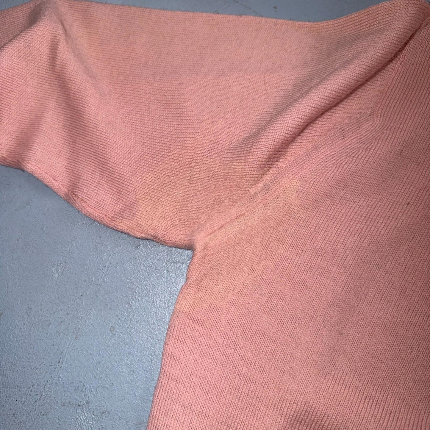 VTG 1940s 1950s Wool Cardigan Sweater Rockabilly Womens Knit Pink Bonnie Brian