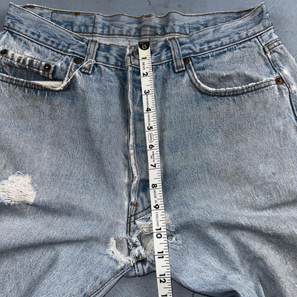Levis 501 Vintage 80s USA XX Straight Leg Jeans Blue Light Wash 34x36 Act 31x34