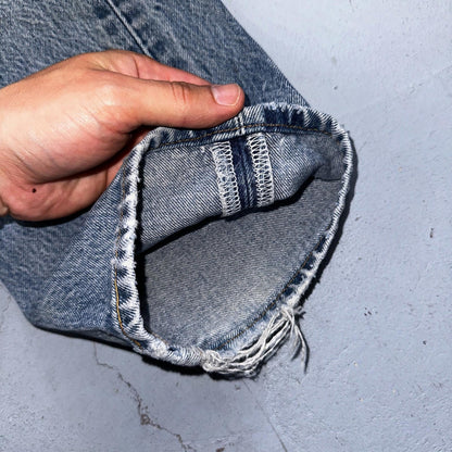 Levis 501 Vintage 90s Mexico Straight Leg Jeans Blue Light Wash 33x36 Act 31x32
