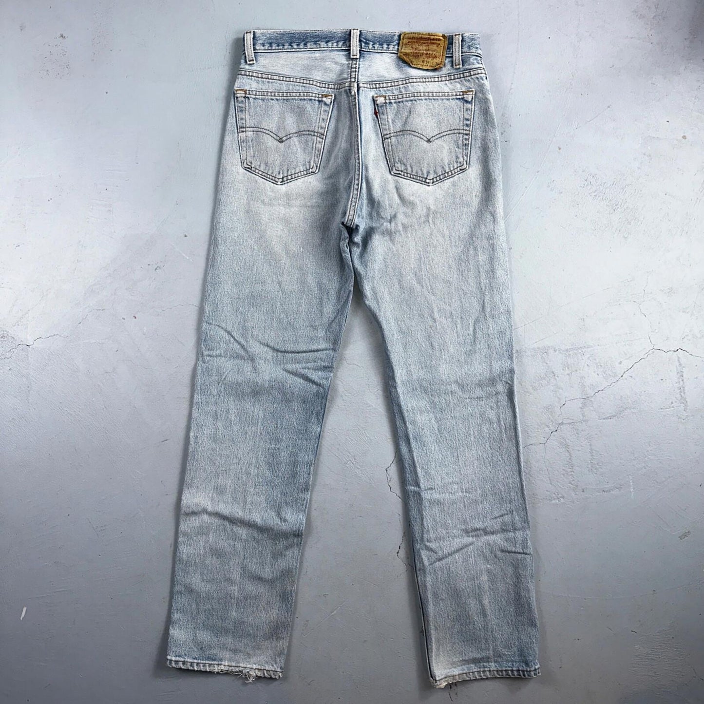 Levis 501 Vintage 90s USA XX Straight Leg Jeans Blue Light Wash 34x36 Act 32x32