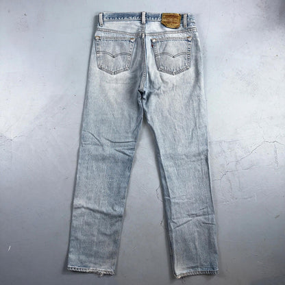 Levis 501 Vintage 90s USA XX Straight Leg Jeans Blue Light Wash 34x36 Act 32x32