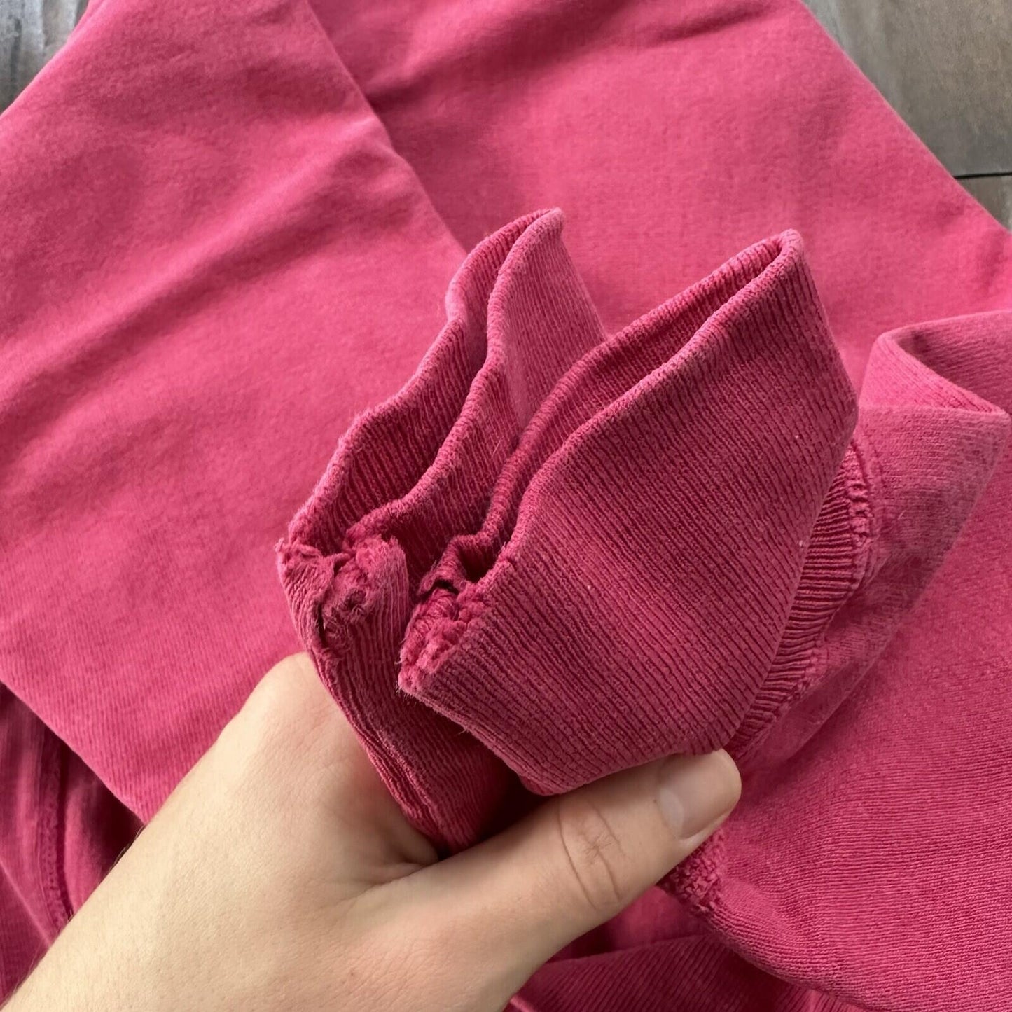 Vintage Champion 90s USA Pink Reverse Weave Sweatshirt Blank 70s Gusset Jumper