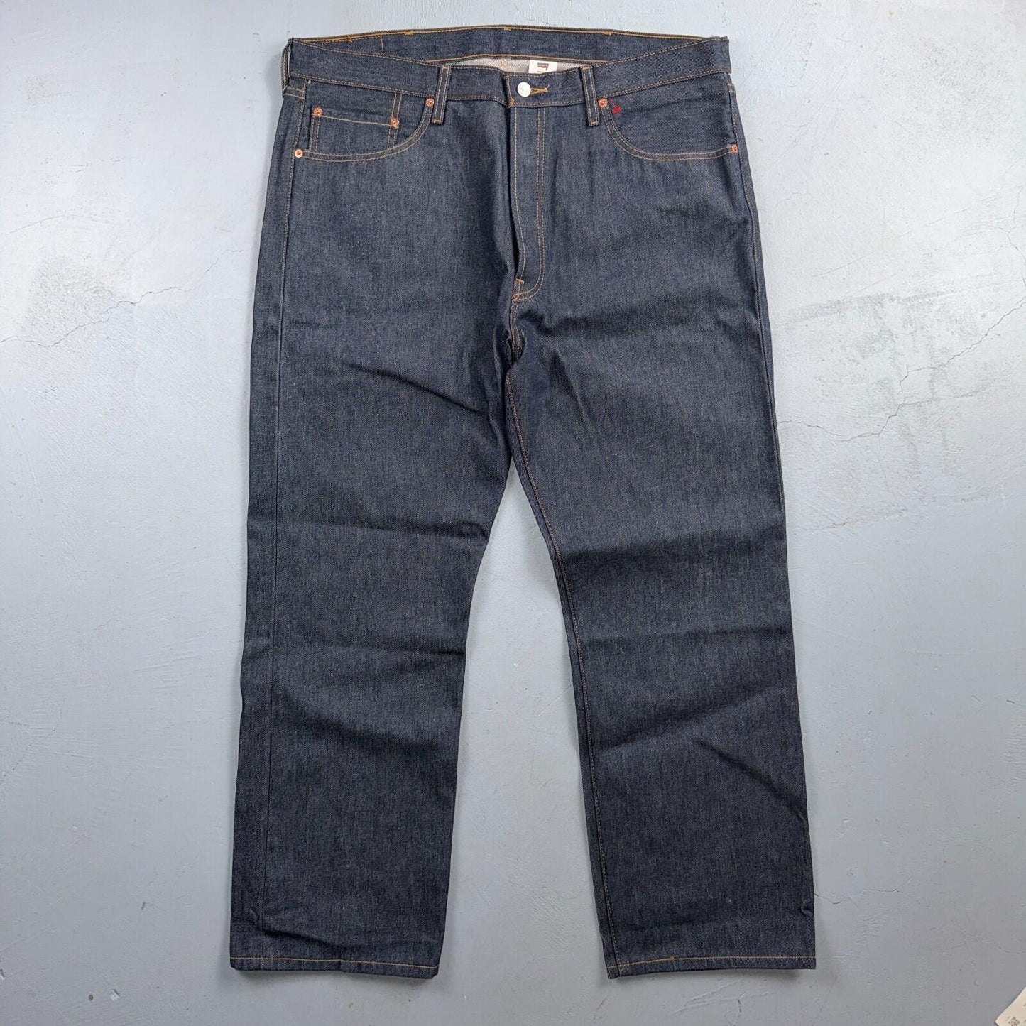 Levis 501 Vintage Y2K Deadstock XX Straight Leg Jeans Black Dark Wash 40x30
