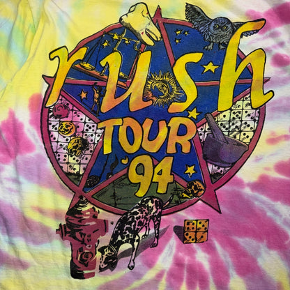 Rush Counterparts 1994 Original VTG T Shirt Music Rock Concert Tour 94 Tye Dye