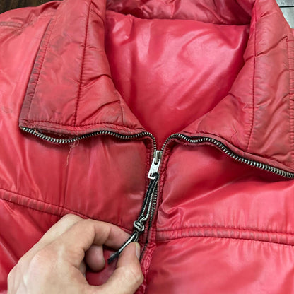 VTG 1960's Roffe Down Filled Ski Jacket Blue XL Mens Parka Red Warm