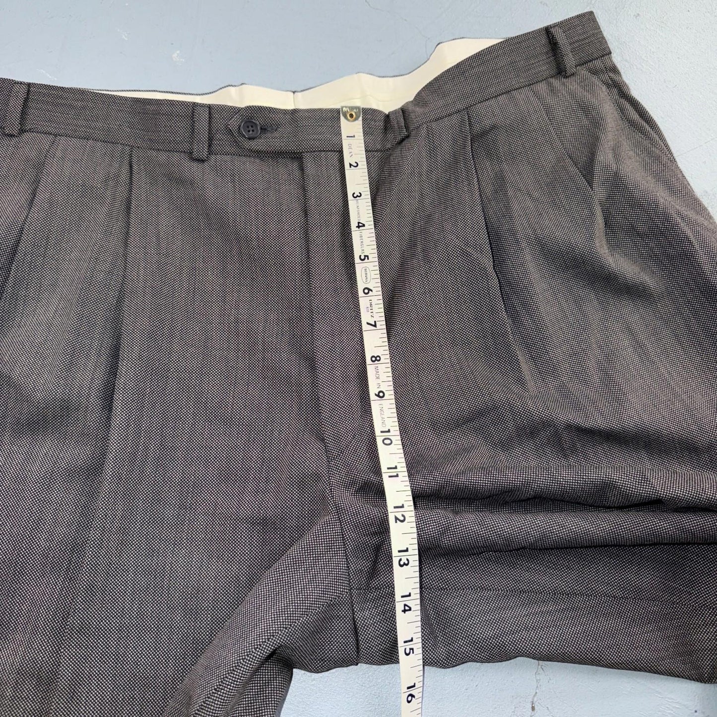 1990s Chaps Ralph Lauren VTG Mens 2 PC Suit 48 Jacket Coat Pants Gray Wool