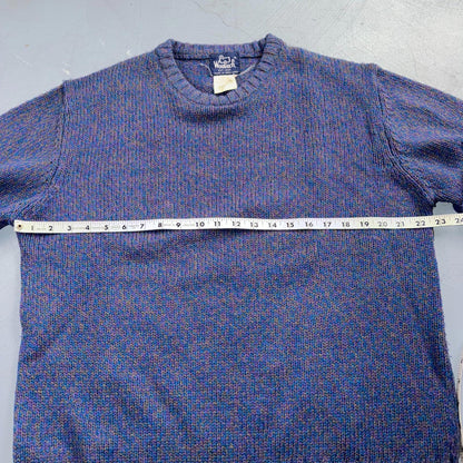 Woolrich VTG 80s Wool Fair Isle Nordic Sweater Women's Size M Blue Chic Cozy