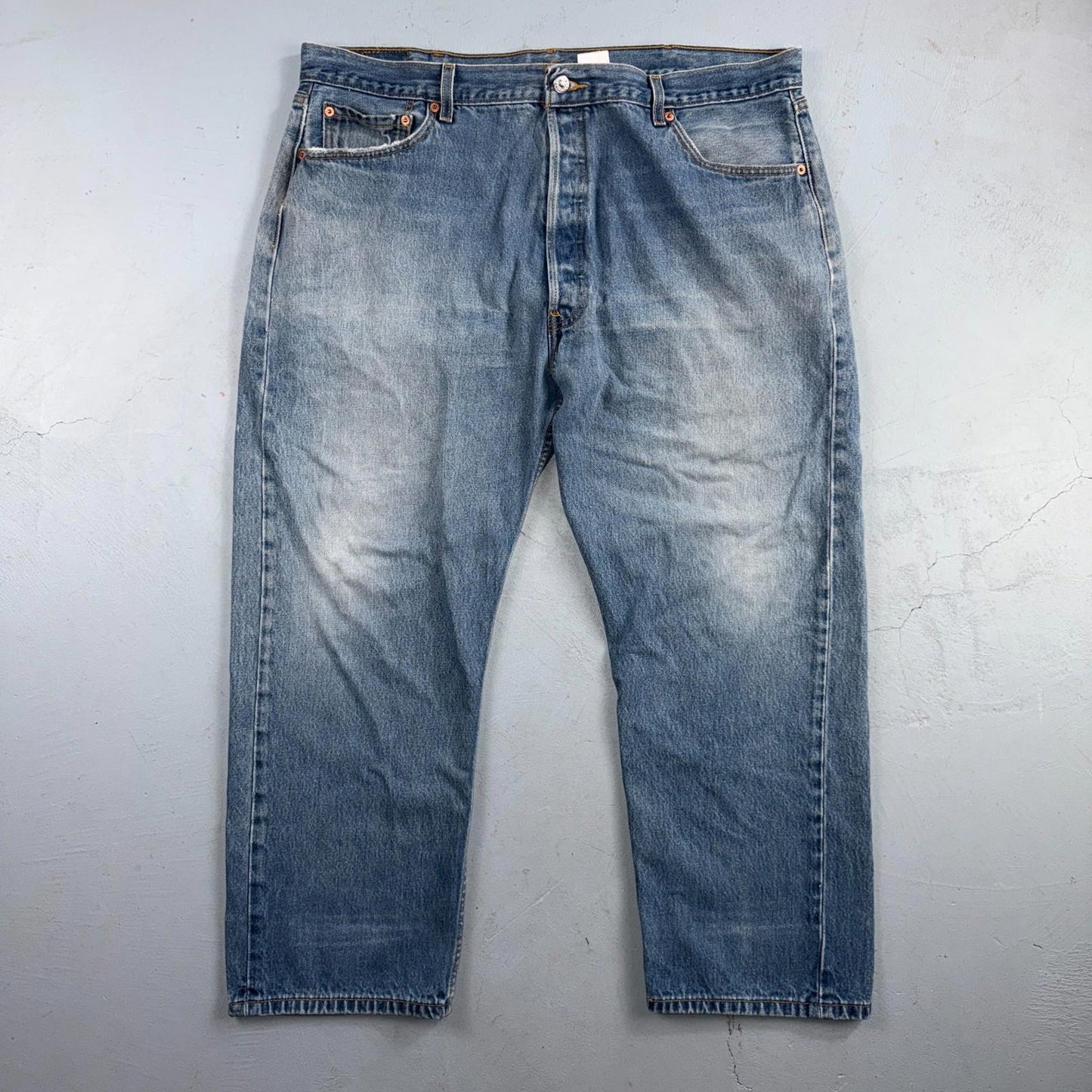 Levis 501 Vintage Y2K XX Straight Leg Jeans Blue Light Wash 44x30 Act 40x26