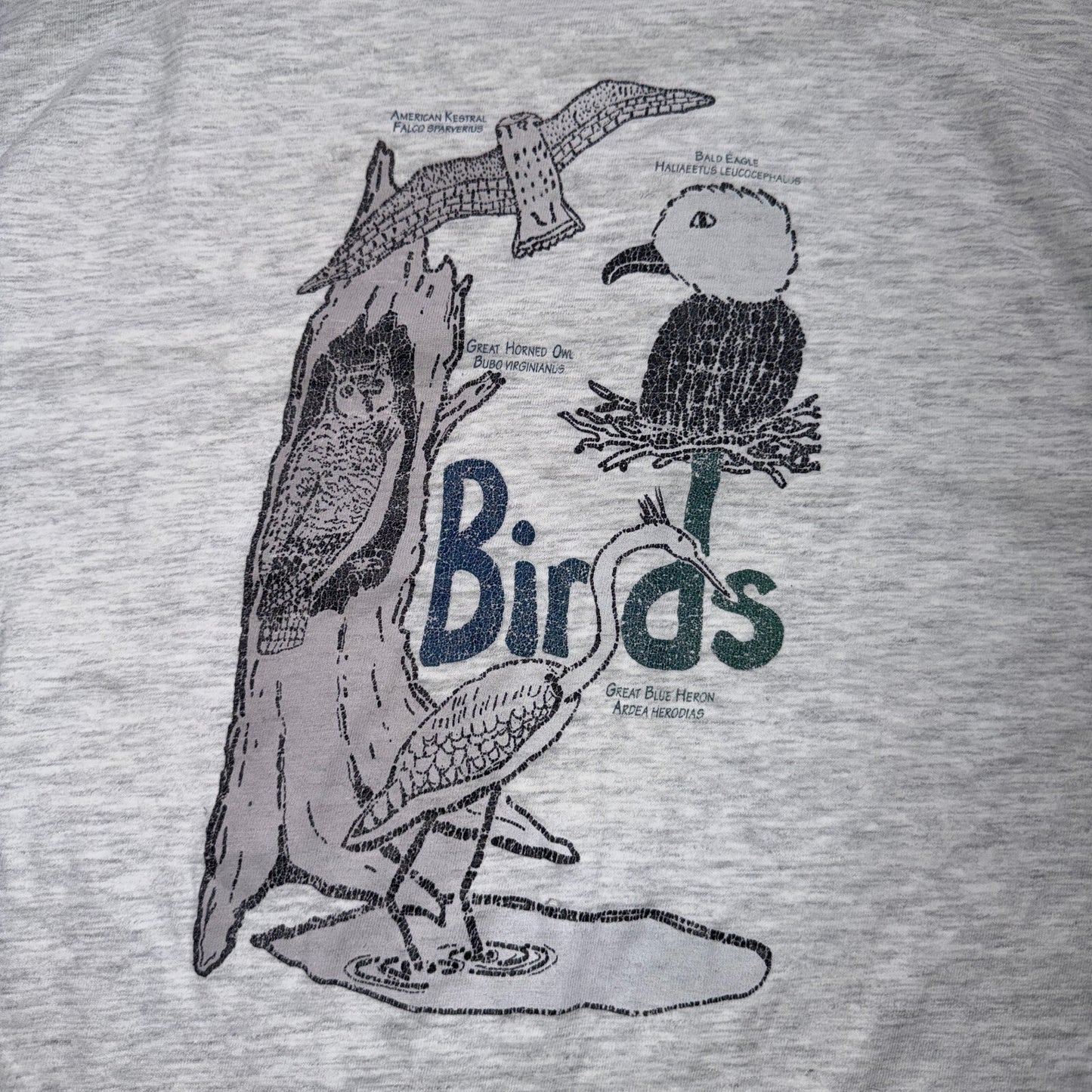 Vintage Stuart Island Washington T Shirt Bird Wildlife Nature Graphic Tee 90s