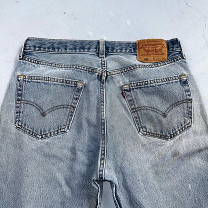 Levis 501 Vintage 90s USA XX Straight Leg Jeans 34x34 Blue Light Wash Act 31x32