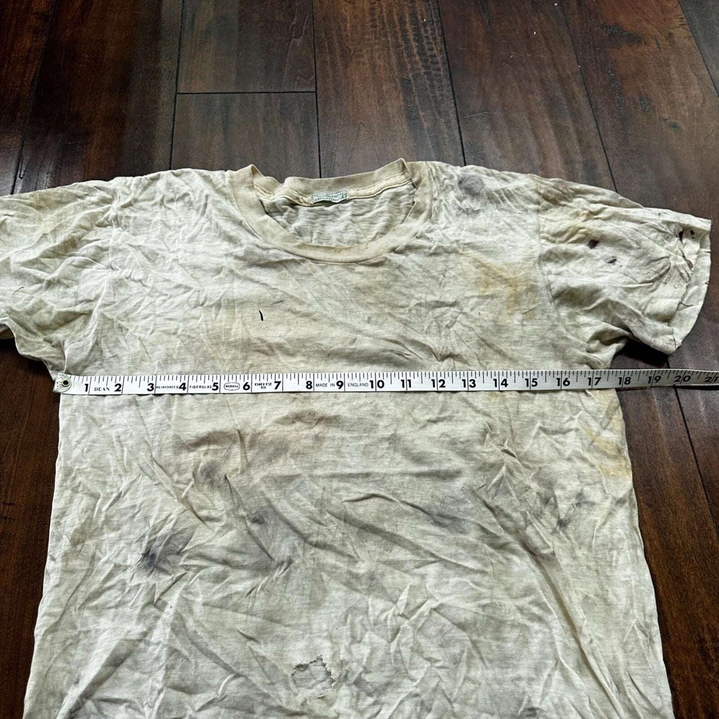 Thrashed Munsingwear Vintage T Shirt 60s 70s Grunge Garbage White Rockabilly