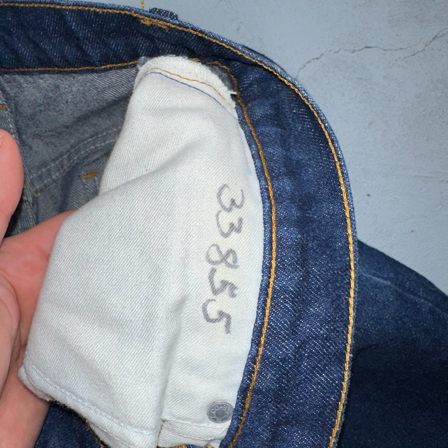 Levis 505 Vintage 80s USA Orange Tab Jeans 30x34 Blue Dark Wash 501 Act 29x28