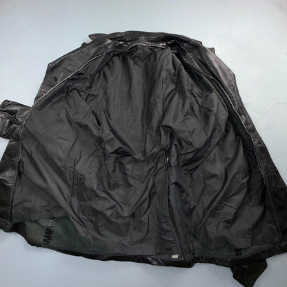 VTG Mens Long Length Vintage Leather Military Duster UNLined Rockabilly 60s Belt
