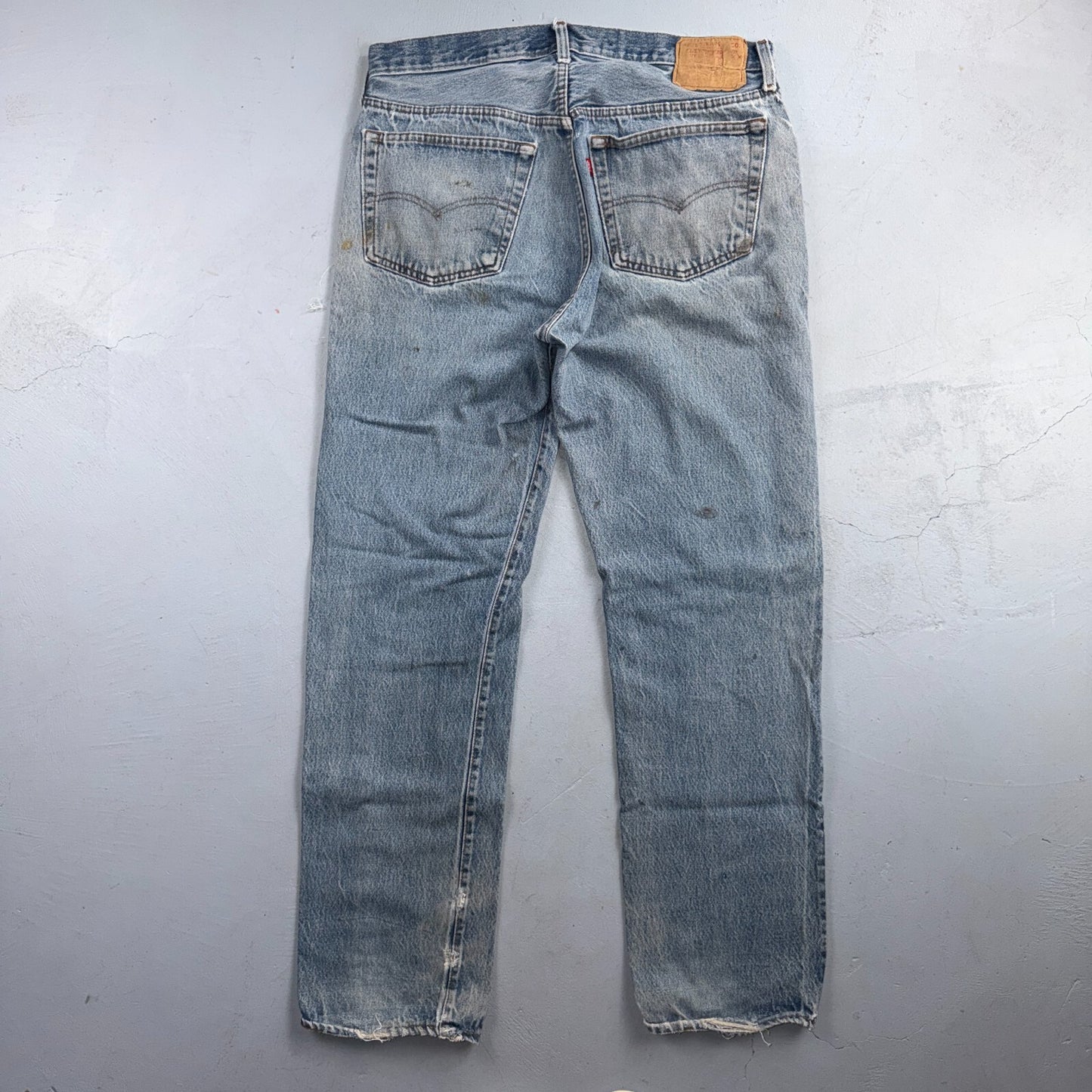 Levis 501 Vintage 80s USA XX Straight Leg Jeans Blue Light Wash Act 34x32