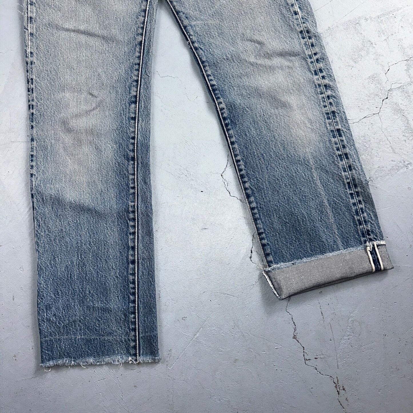 Levis 501 Vintage 80s Redline Selvedge USA XX Jeans Light Wash 524 Act 25x29