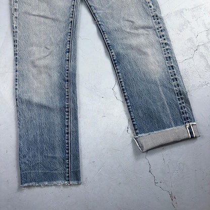 Levis 501 Vintage 80s Redline Selvedge USA XX Jeans Light Wash 524 Act 25x29