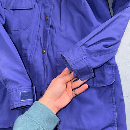 Eddie Bauer Women’s Parka Jacket Coat Blanket Lined Size M Vintage 90s Purple