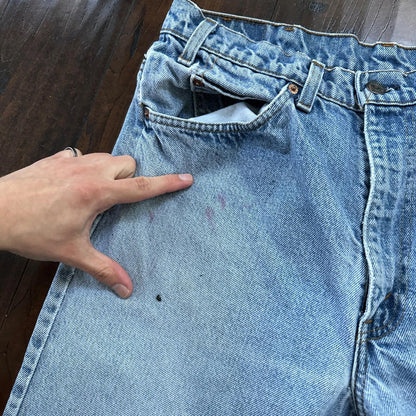 Levis 517 Vintage 80s USA Orange Tab Bootcut Flare Blue Jeans 34x31 Act 32x29