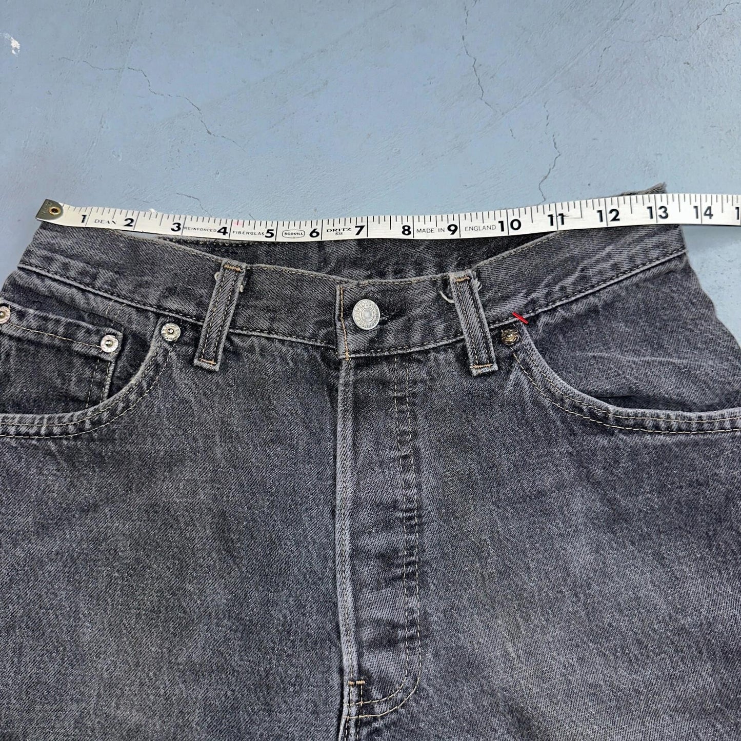 Levis 501 Vintage 80s USA XX Straight Leg Jeans Womens Faded Grey Wash Act 26x31