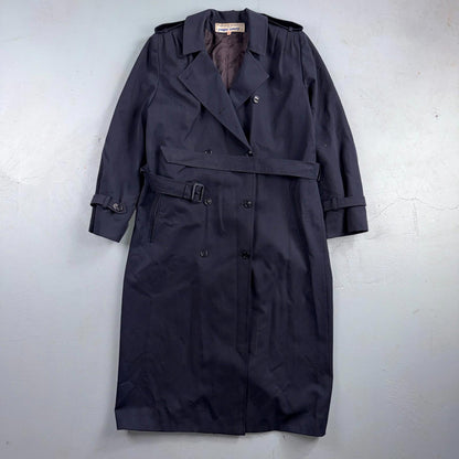Jacques Gevertz Size 40 Blue Button Up Coat VTG Double Breast Peacoat 80s Paris