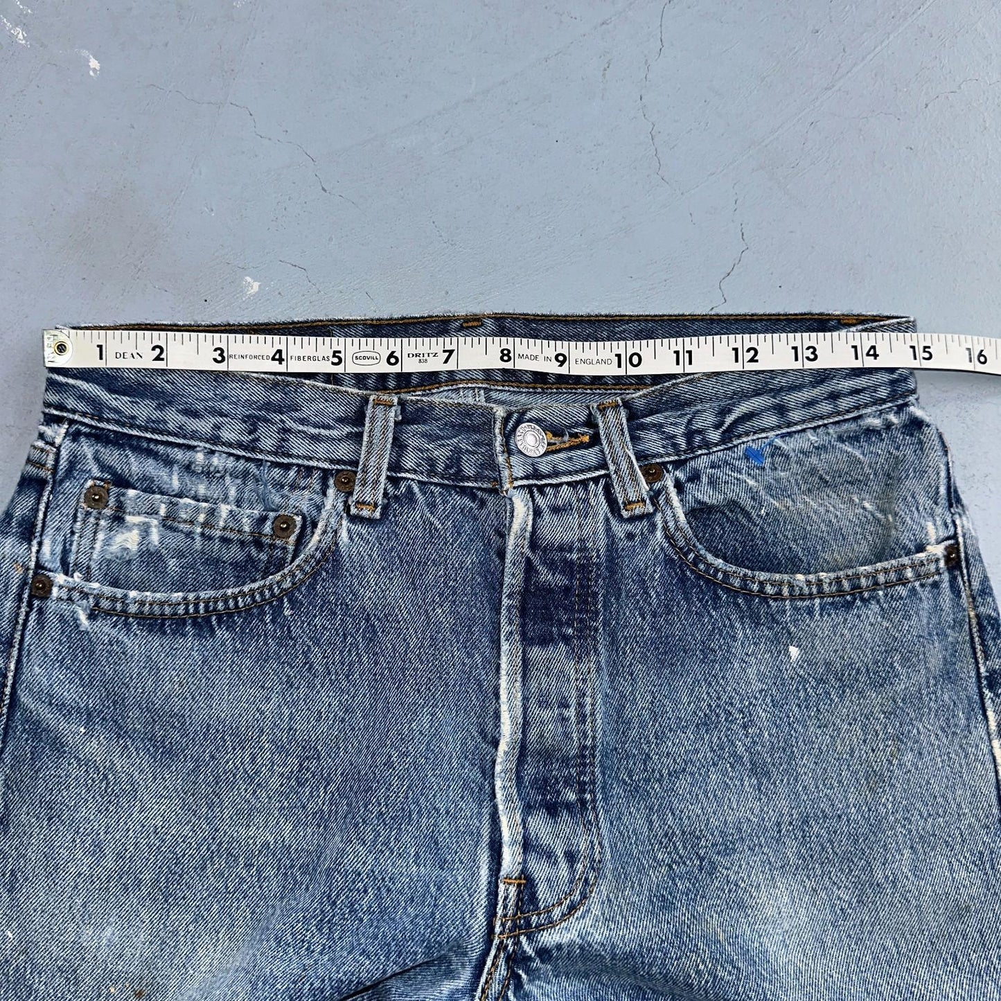 Levis 501 Vintage 80s USA XX Straight Leg Jeans Blue Light Wash 31x34 Act 30x32