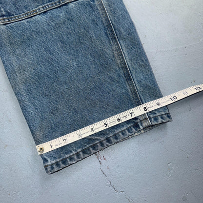 VTG Carhartt Men’s B73 DST 36x32 Double Knee Denim Jeans Workwear Thrashed