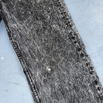 Levis 501 Vintage 90s USA XX Straight Leg Jeans Black Acid Wash 30x32 Act 28x31