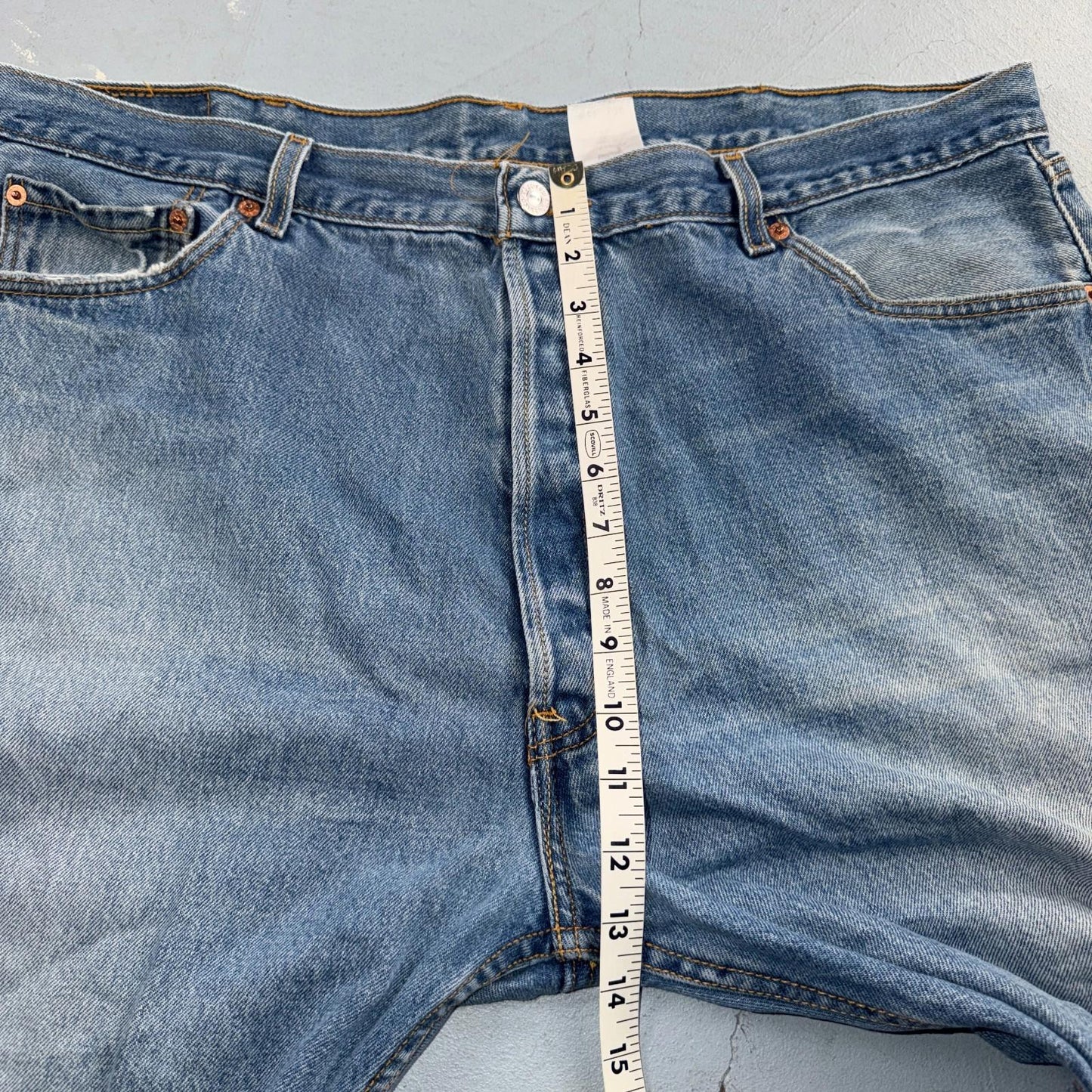 Levis 501 Vintage Y2K XX Straight Leg Jeans Blue Light Wash 44x30 Act 40x26