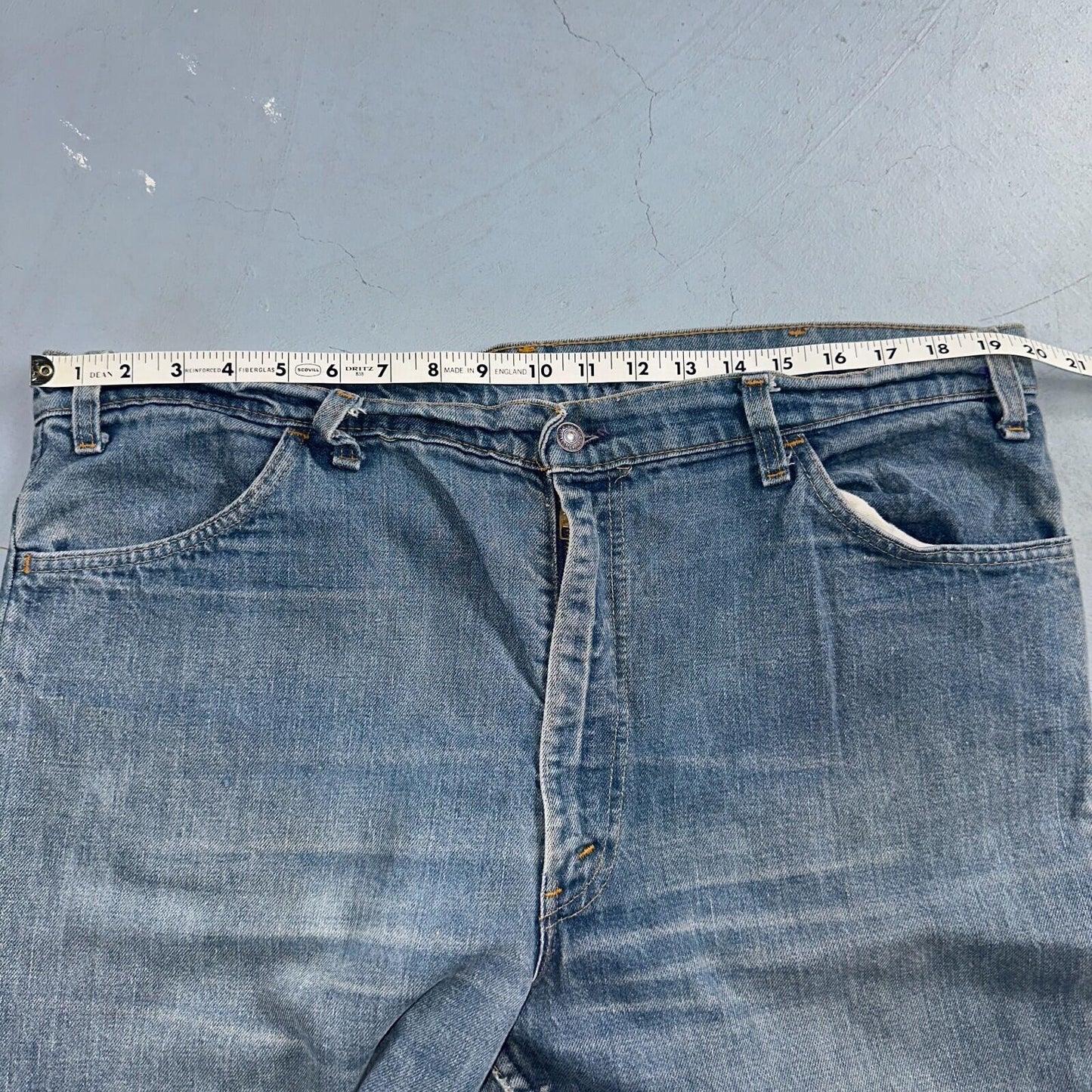 Levis 646 Vintage 70s USA Orange Tab Bootcut Flare Blue Bell Bottom Jeans 40x30