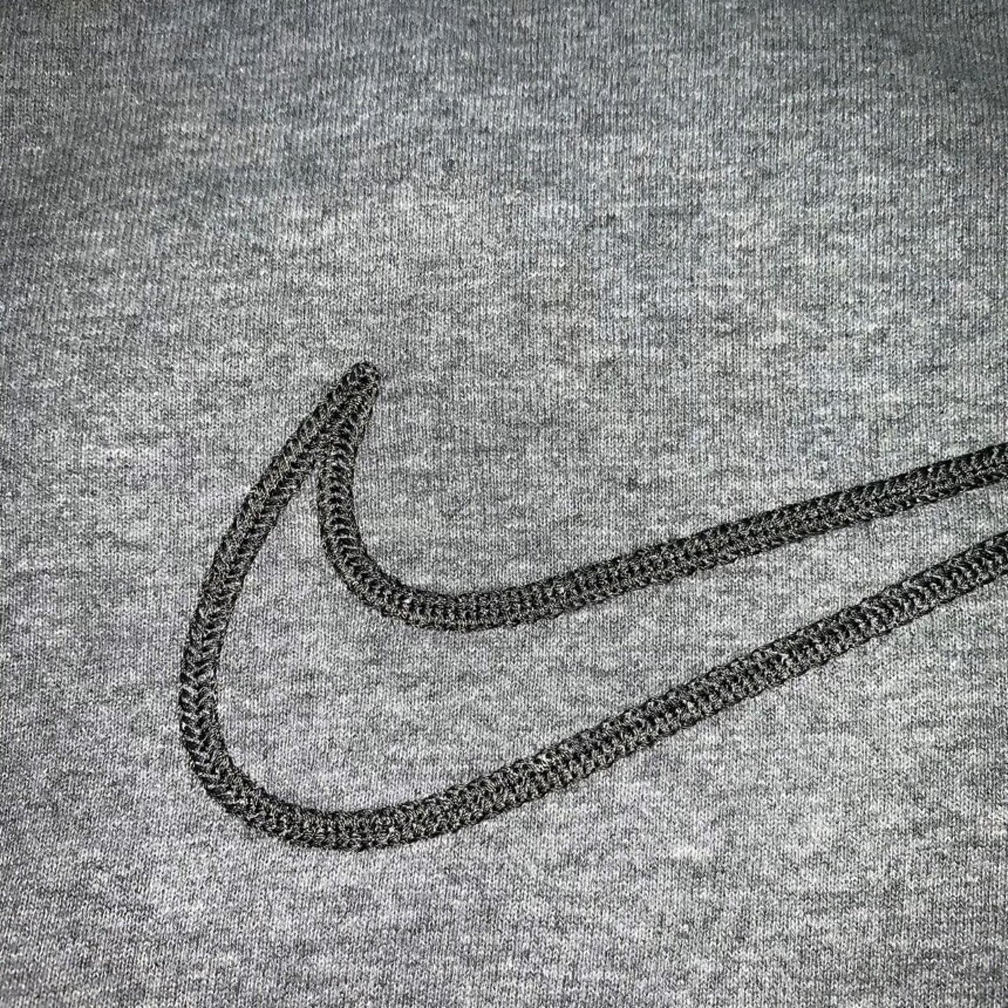 Nike Vintage Crewneck Sweater Gray Center Swoosh Hoodie 90s Charli D'amelio