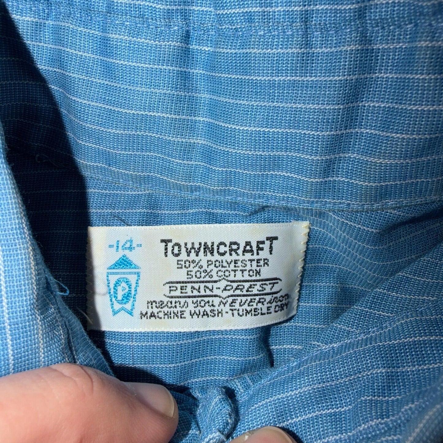 VTG Penneys Boys Button Shirt Size 18 1950s Rockabilly Lot Towncraft 60s Stripes