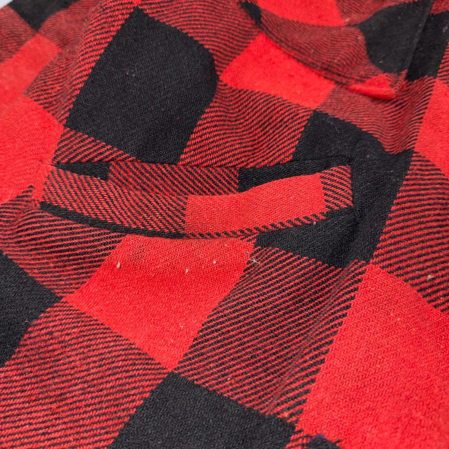 VTG 1960s 60s Cotton Buffalo Plaid Lined Insulated Zip Up Jacket Large Mackinaw