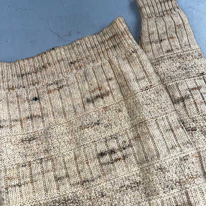 Pendleton VTG Womens V Neck Pullover Wool Sweater Ivory 1970s 70s L Fisherman
