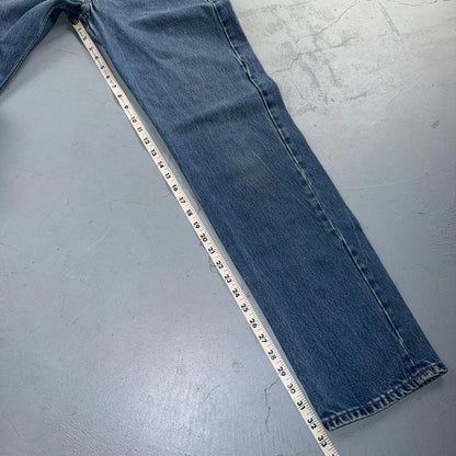 Levis 501 Vintage 80s USA XX Straight Leg Jeans Blue Light Wash 33x34 Act 31x32