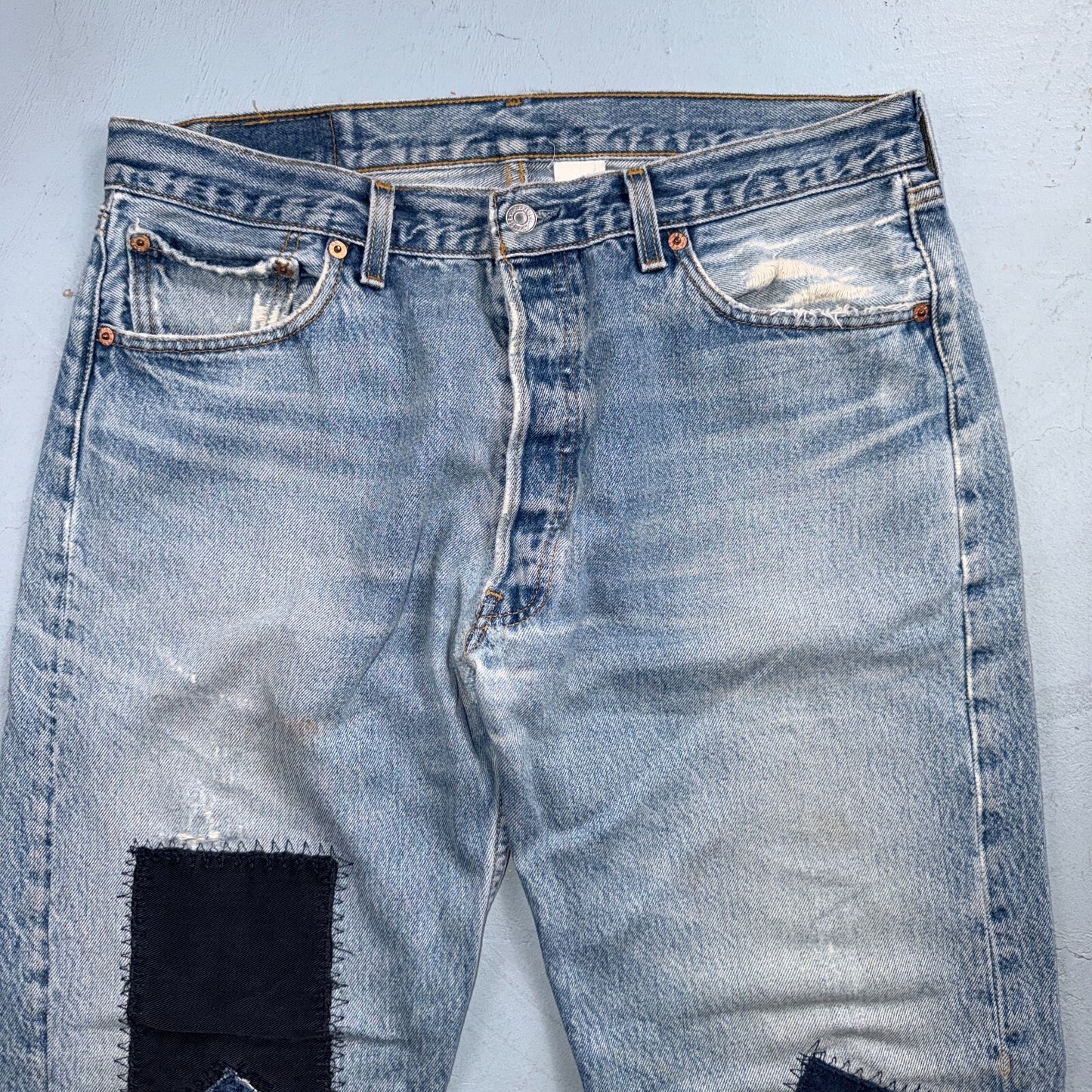 Levis 501 Vintage 90s Y2K XX Straight Leg Jeans Blue Light Wash 36x34 Act 33x30