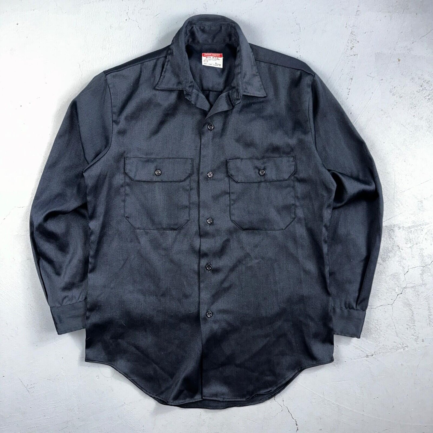 Vintage Penneys Big Mac Shirt Dark Navy Blue 70s 1970s 50/50 JC Penney