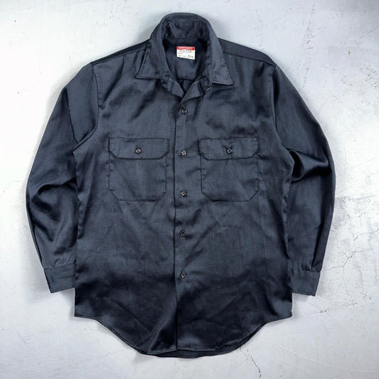 Vintage Penneys Big Mac Shirt Dark Navy Blue 70s 1970s 50/50 JC Penney