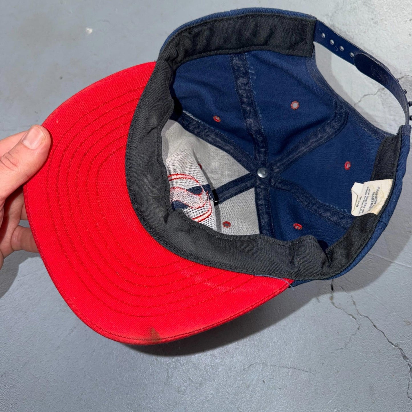 VTG Safeway USA Hat Baseball Cap Snapback Mulitcolor Blue Red Sports Worker 90s