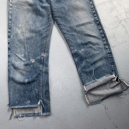 Levis 501 Vintage 80s Redline Selvedge USA XX Jeans Light Wash 30x31 Act 28x25