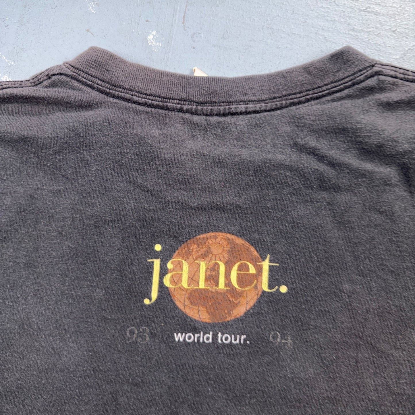 VTG Janet Jackson World Tour 1993 Single Stitch T Shirt 90s Photo Graphic Tee