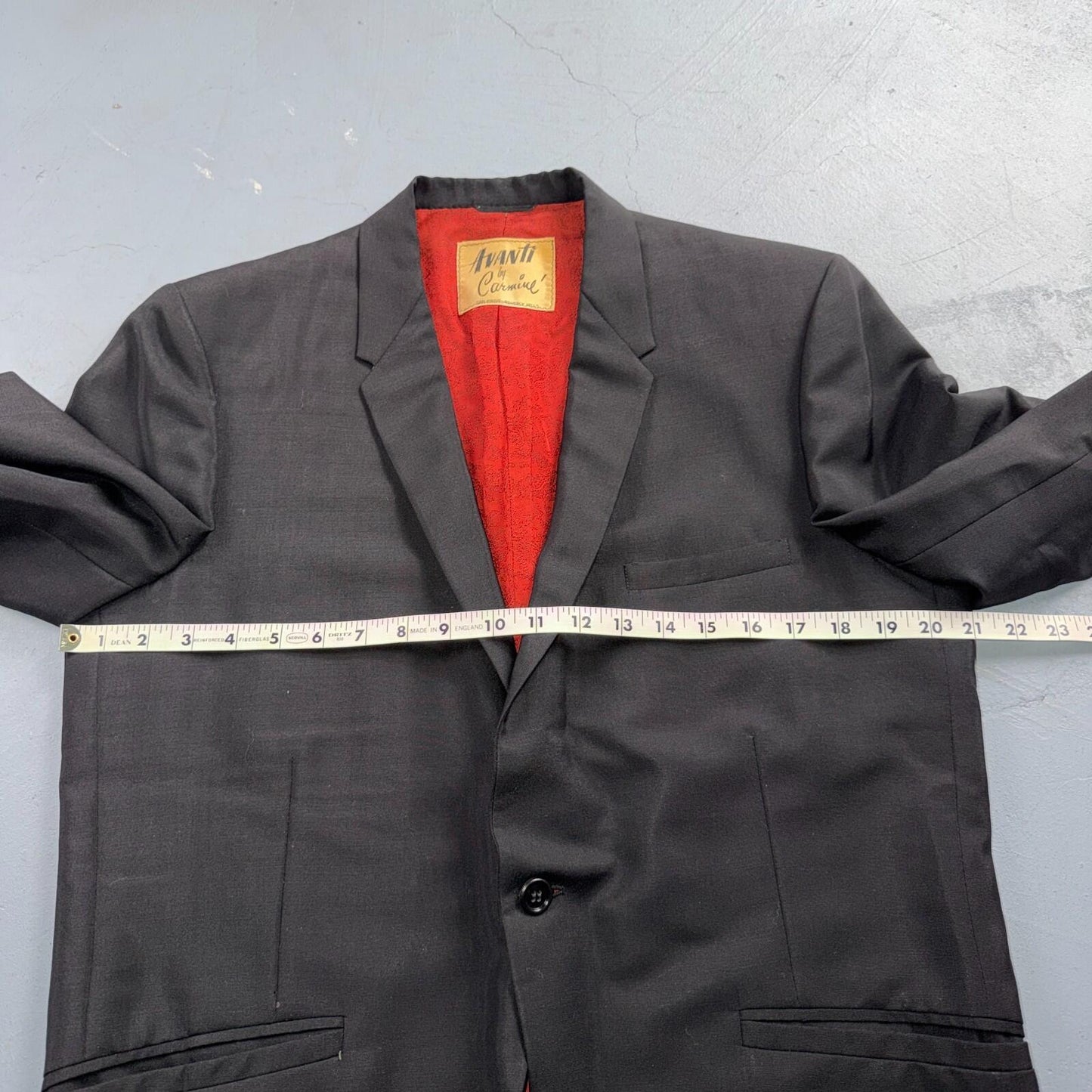 VTG Mens 2 PC Suit 40 Jacket Coat Pants Black Rockabilly 60s 1960s Gab Poly West