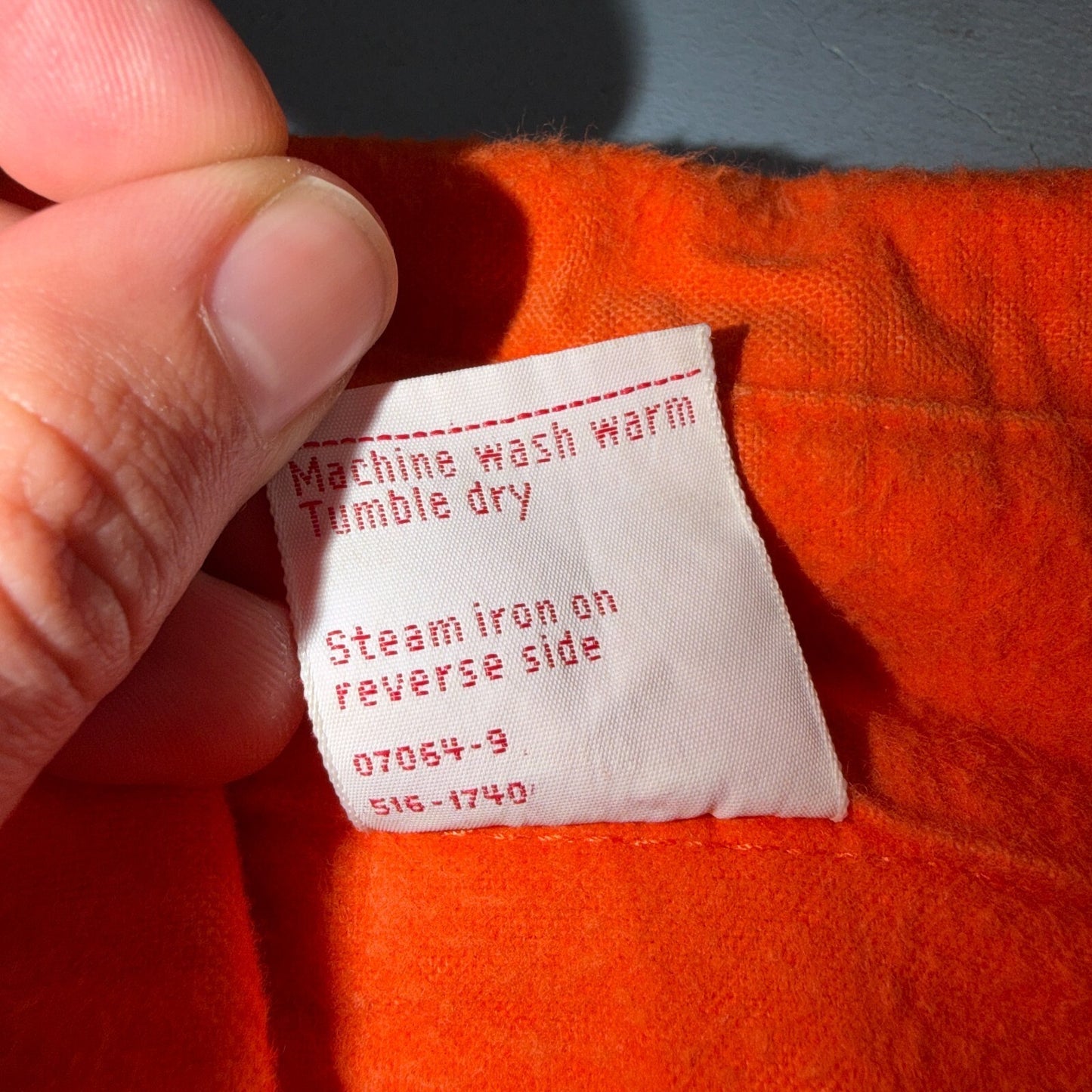 VTG 70s Penneys Big Mac Orange Chamois Cloth Work Shirt Heavy Flannel Rare Color