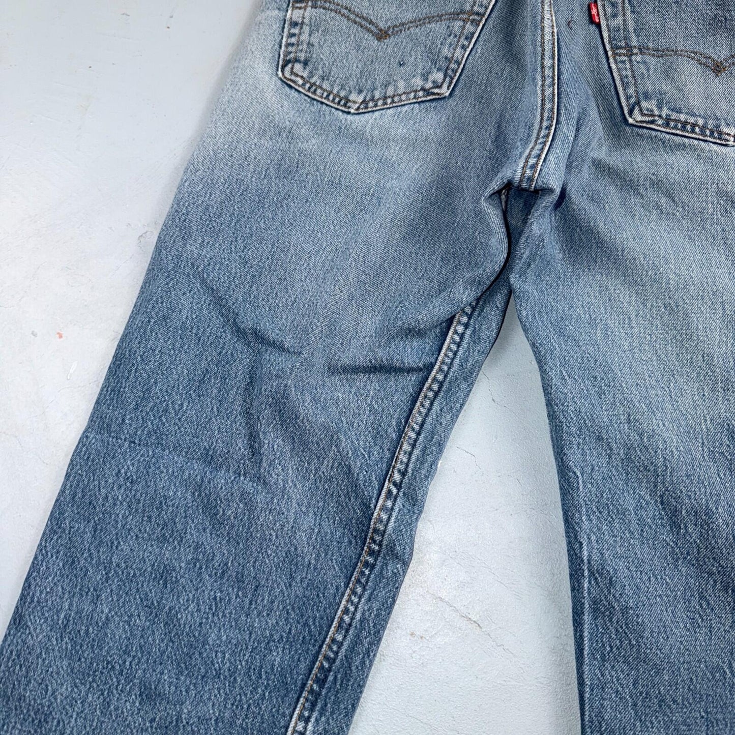 Levis 501 Vintage 80s USA XX Straight Leg Jeans Blue Light Wash 34x33 Act 32x29